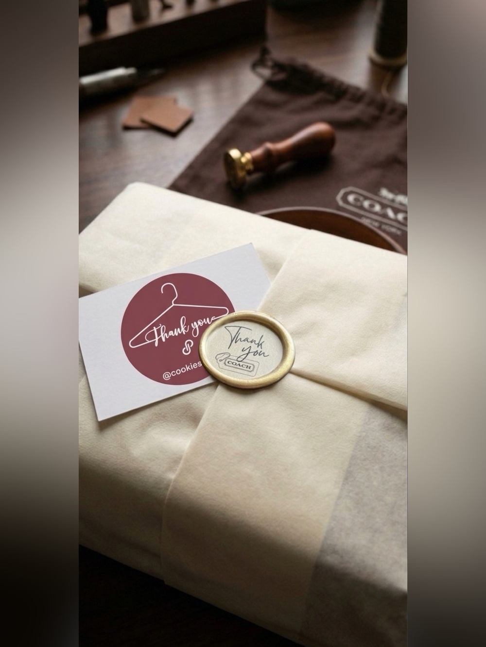 Coach Ltd Ed Reseller Packaging | Peel & Stick Wax Seals | Packaging Supplies
